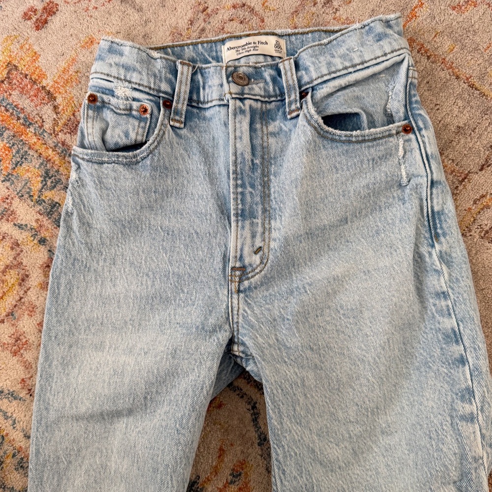 Abercrombie 90’s Straight Ultra High Rise Jeans - Picture 2 of 8